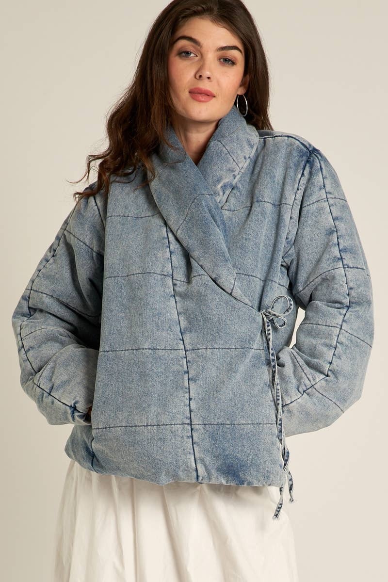 Denim wrap jacket 2025